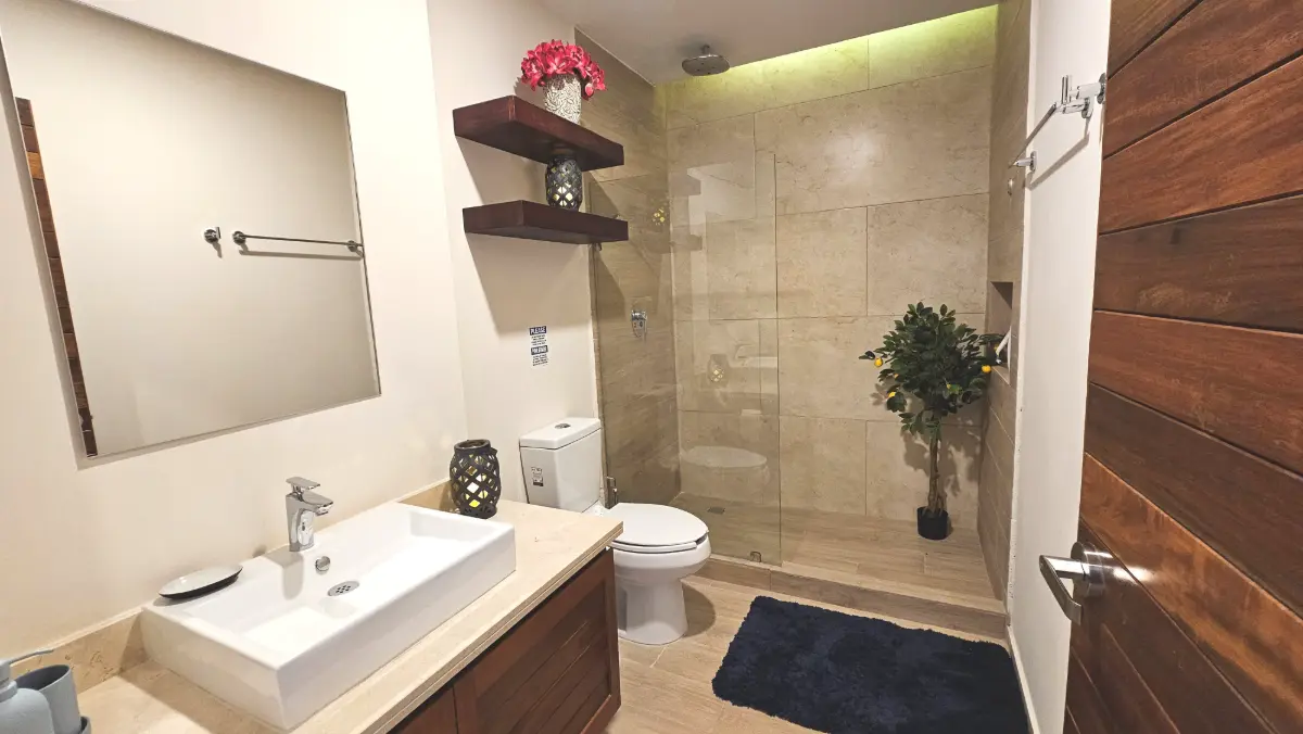 Property balcony view sunset